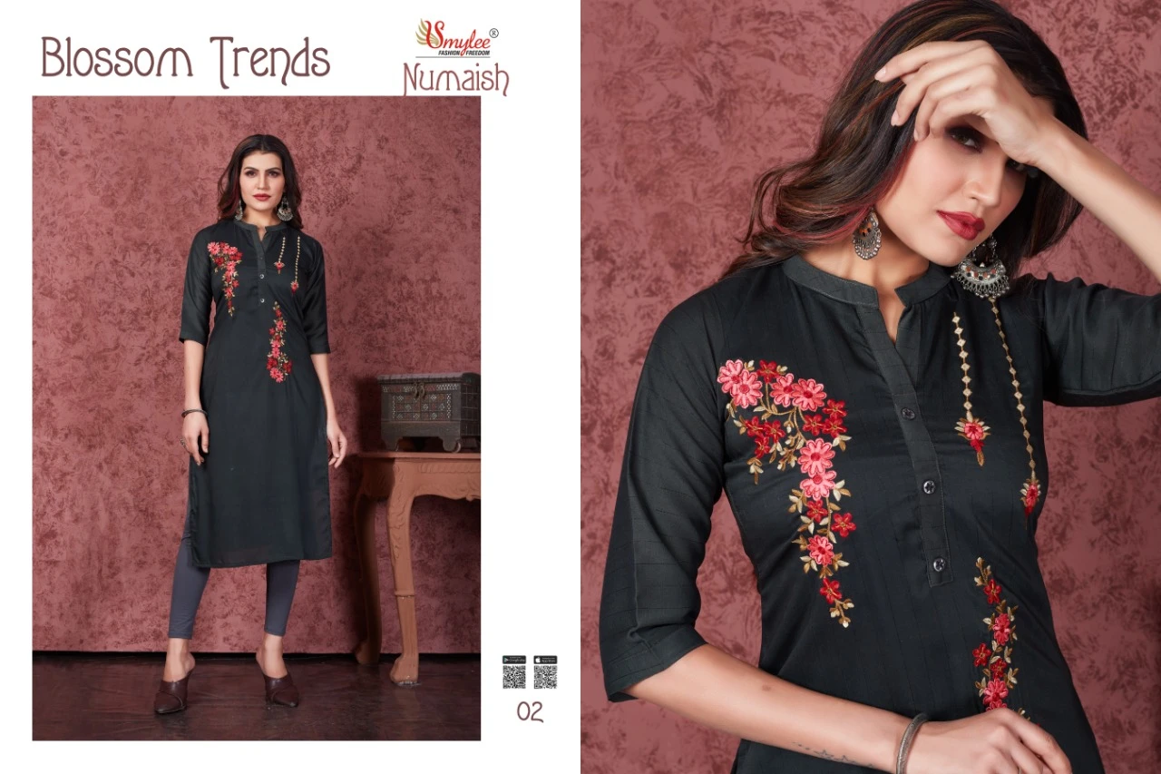 Rung Numaish Heavy Silky Wiving Lining Wholesale Kurtis Catalog — Wholesale Kurtis, MPA wholesale from Surat — view 5